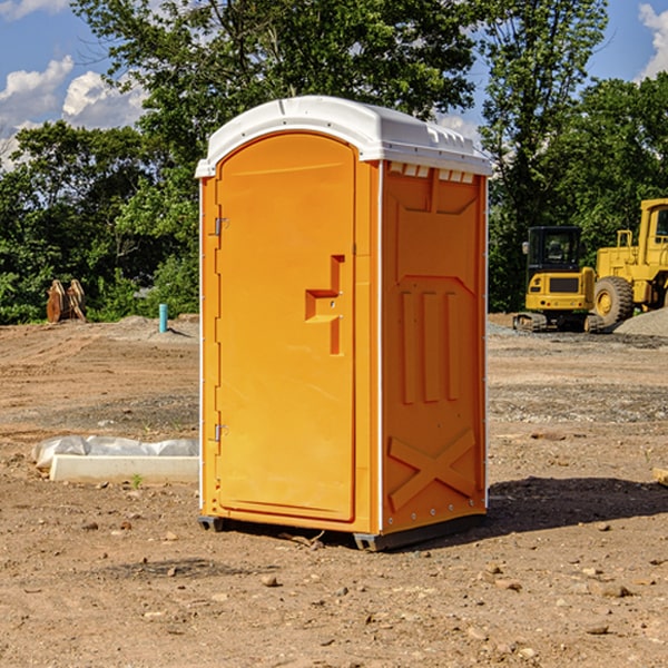 can i customize the exterior of the porta potties with my event logo or branding in Brooklyn IA